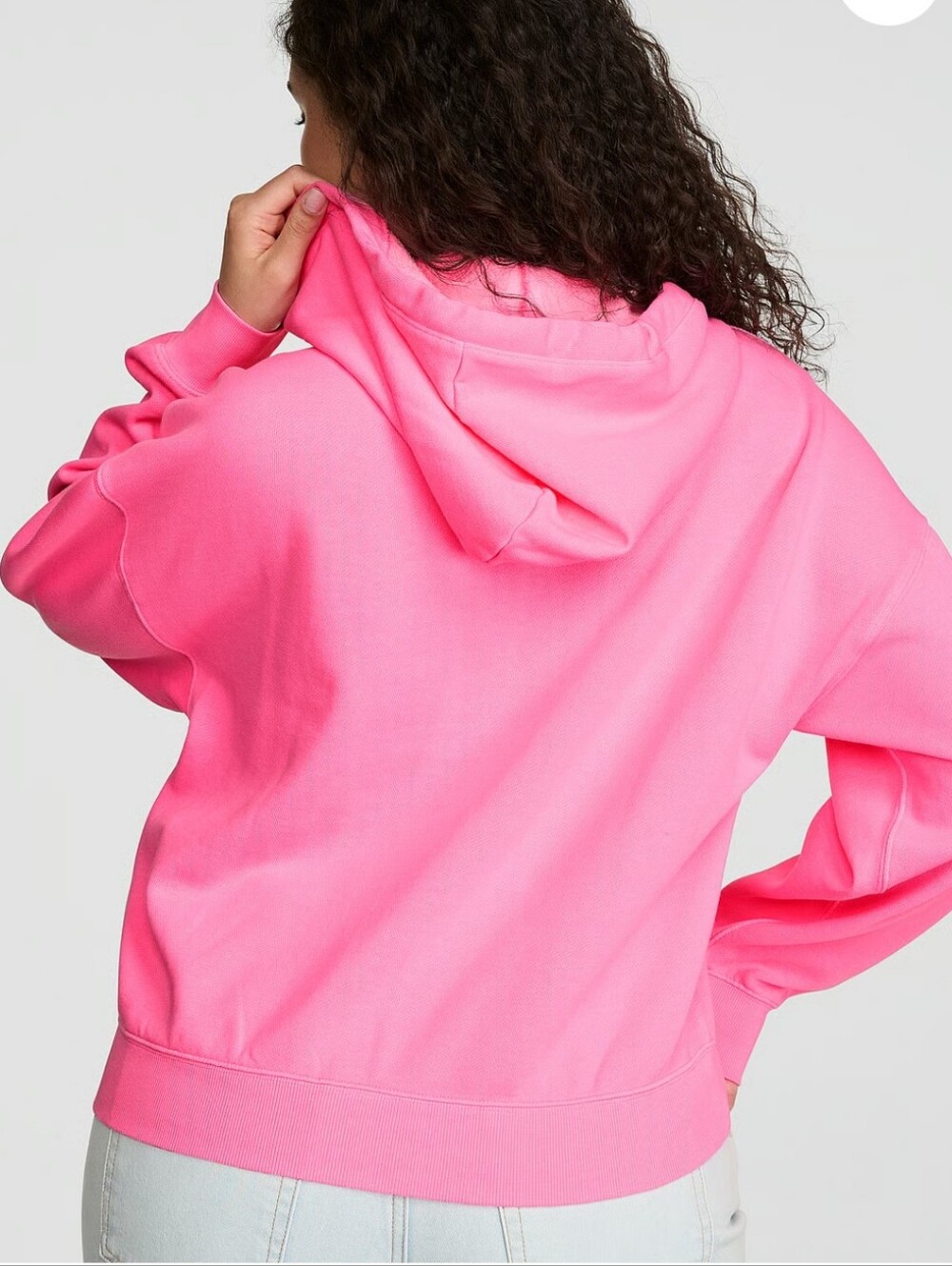 VS PINK Campus Fleece Full-Zip Hoodie Fall For Me Pink Sz Small NWT - Picture 2 of 7